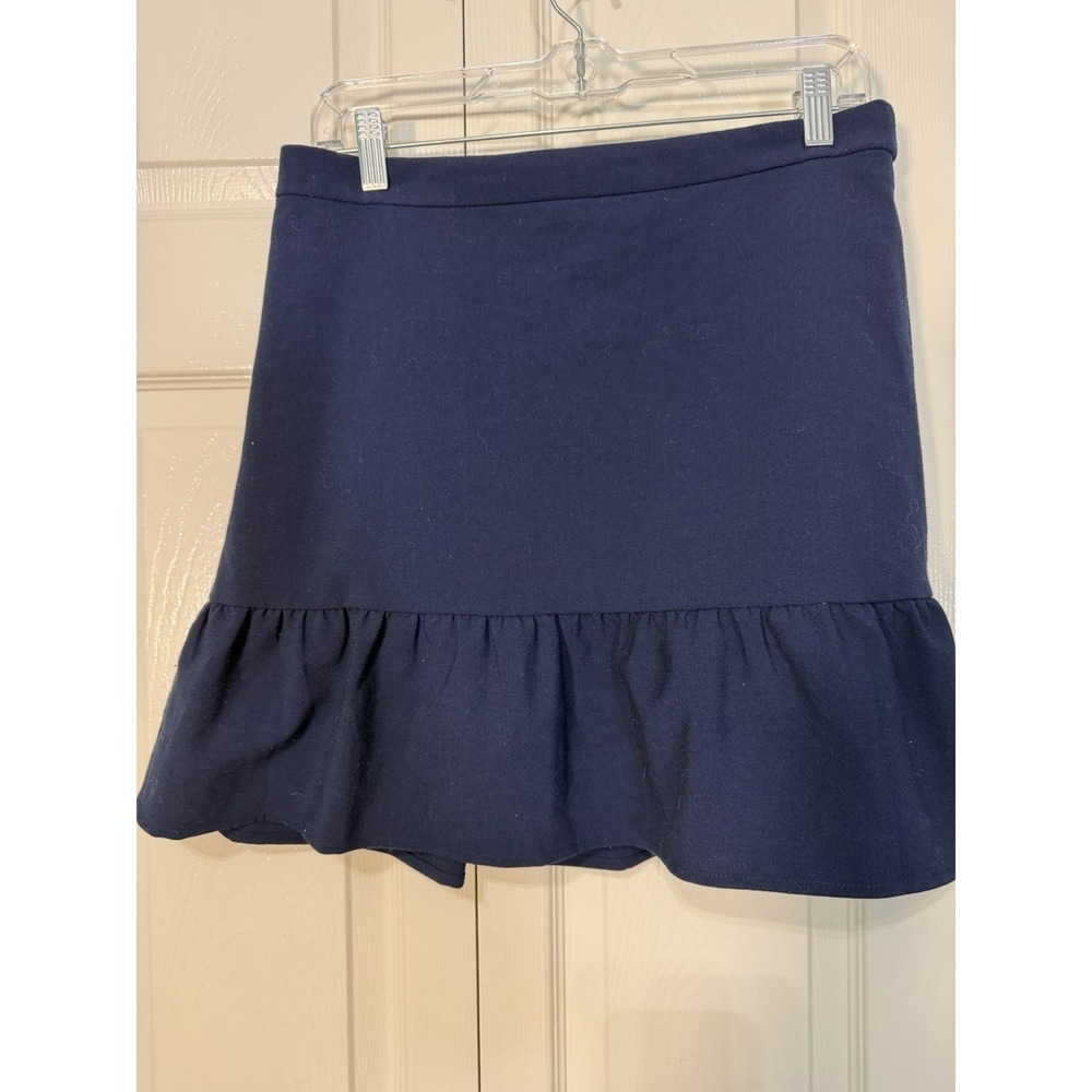 J.CREW Mercantile  Skirt Women's Blue Ruffle Size 10